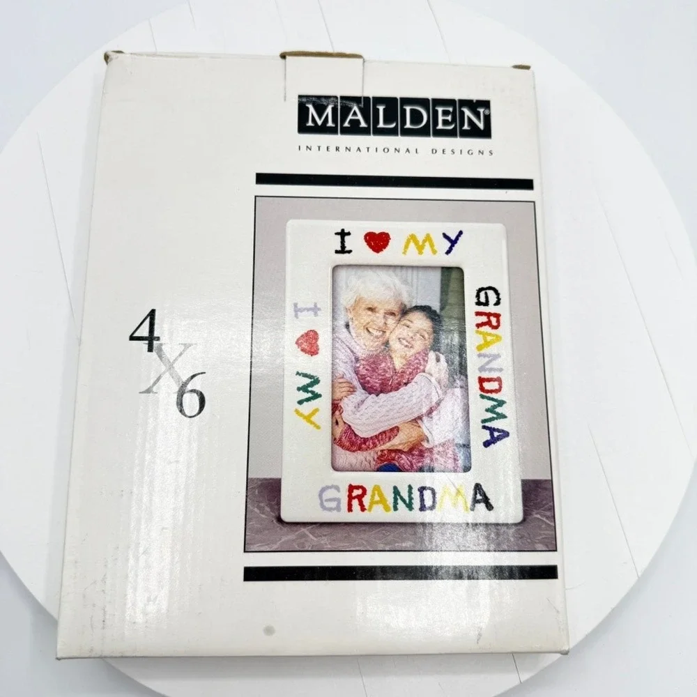 Malden I Love My Grandma 4x6 Ceramic Picture Frame Multi Color 7153-46 NIB
